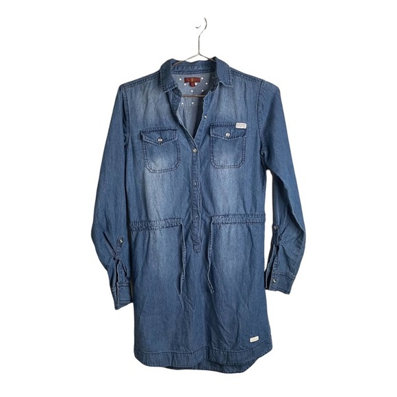 7 For All Mankind Other - 7 for all Mankind Chambray Mini Dress Blue Size XL (Child)